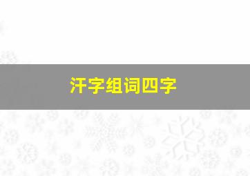 汗字组词四字