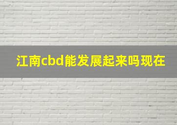 江南cbd能发展起来吗现在