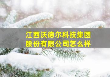 江西沃德尔科技集团股份有限公司怎么样