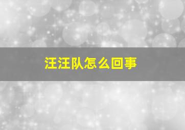 汪汪队怎么回事