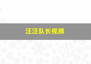 汪汪队长视频