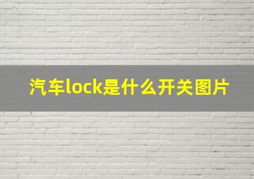 汽车lock是什么开关图片