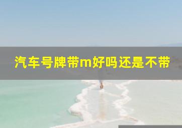 汽车号牌带m好吗还是不带