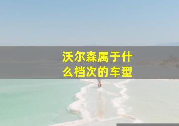 沃尔森属于什么档次的车型