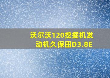 沃尔沃120挖掘机发动机久保田D3.8E