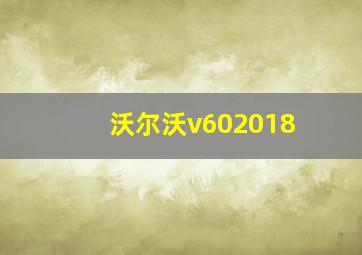 沃尔沃v602018