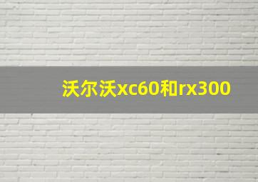 沃尔沃xc60和rx300