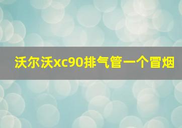 沃尔沃xc90排气管一个冒烟