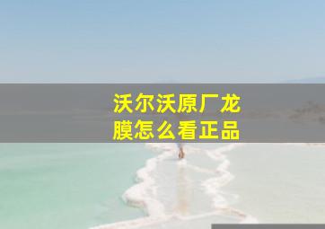 沃尔沃原厂龙膜怎么看正品