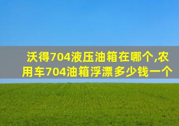 沃得704液压油箱在哪个,农用车704油箱浮漂多少钱一个