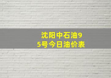 沈阳中石油95号今日油价表