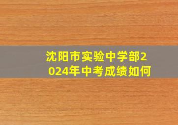 沈阳市实验中学部2024年中考成绩如何