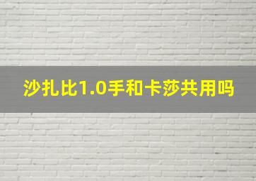 沙扎比1.0手和卡莎共用吗