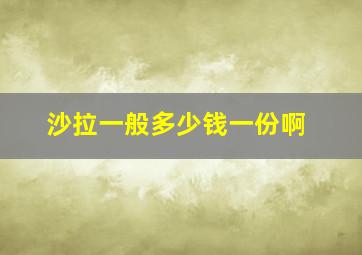 沙拉一般多少钱一份啊