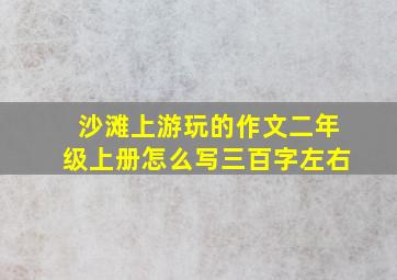 沙滩上游玩的作文二年级上册怎么写三百字左右