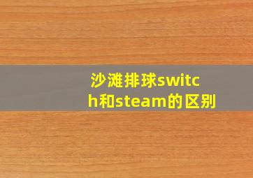 沙滩排球switch和steam的区别