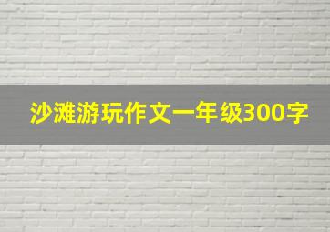 沙滩游玩作文一年级300字