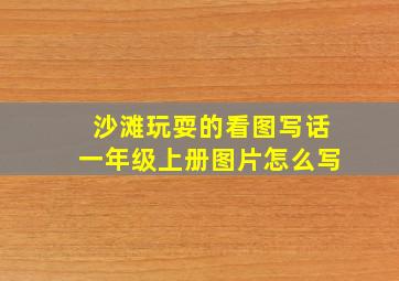 沙滩玩耍的看图写话一年级上册图片怎么写