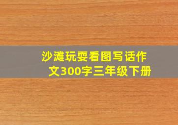 沙滩玩耍看图写话作文300字三年级下册