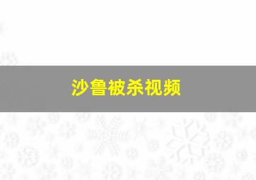 沙鲁被杀视频