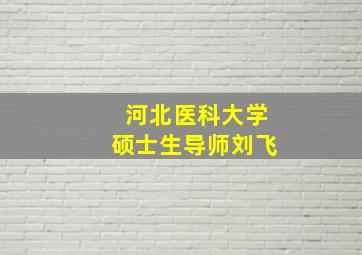 河北医科大学硕士生导师刘飞