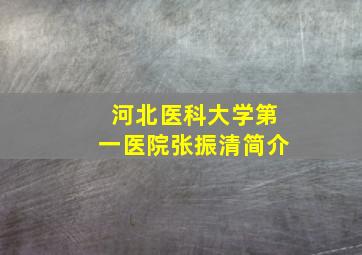 河北医科大学第一医院张振清简介