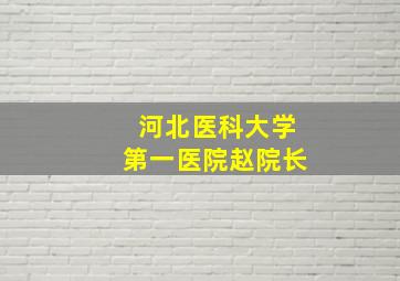 河北医科大学第一医院赵院长