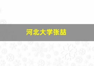 河北大学张喆