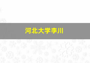 河北大学李川