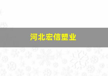 河北宏信塑业