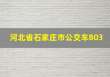 河北省石家庄市公交车803