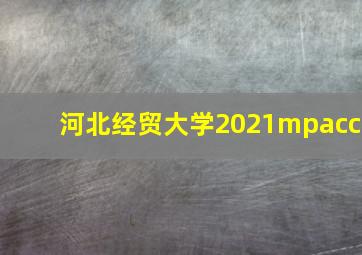 河北经贸大学2021mpacc