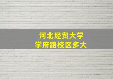 河北经贸大学学府路校区多大