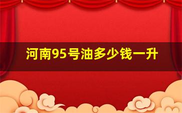 河南95号油多少钱一升