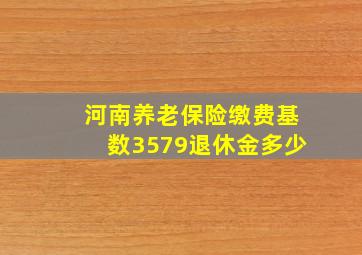 河南养老保险缴费基数3579退休金多少