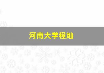 河南大学程灿