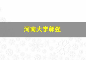 河南大学郭强