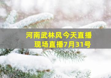 河南武林风今天直播现场直播7月31号