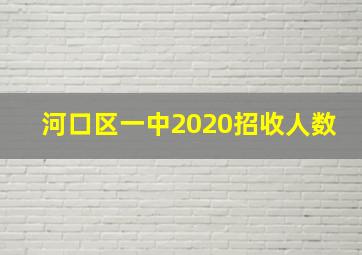 河口区一中2020招收人数