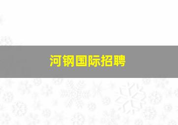 河钢国际招聘