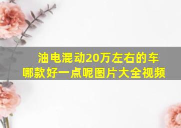 油电混动20万左右的车哪款好一点呢图片大全视频