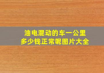 油电混动的车一公里多少钱正常呢图片大全