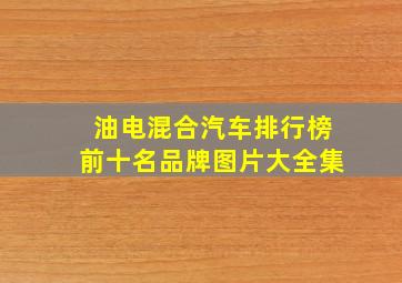 油电混合汽车排行榜前十名品牌图片大全集