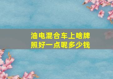 油电混合车上啥牌照好一点呢多少钱