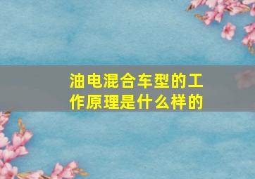 油电混合车型的工作原理是什么样的