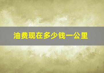 油费现在多少钱一公里