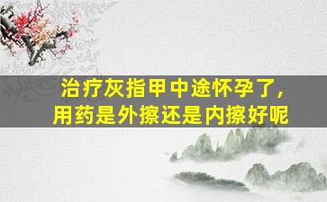 治疗灰指甲中途怀孕了,用药是外擦还是内擦好呢