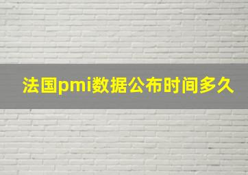 法国pmi数据公布时间多久