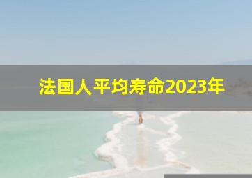 法国人平均寿命2023年