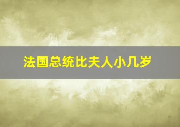 法国总统比夫人小几岁